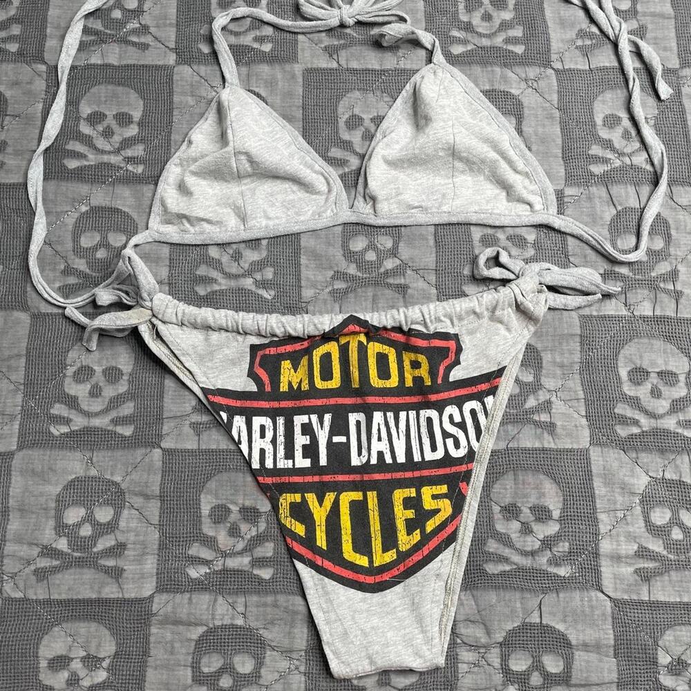 Y2k harley davidson bikini size